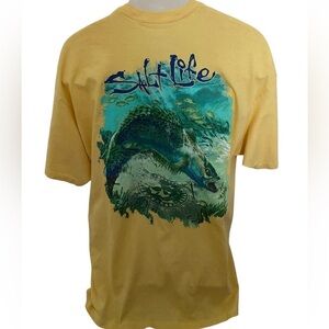 SALT LIFE Fishing Pocket Tee Shirt Men XL